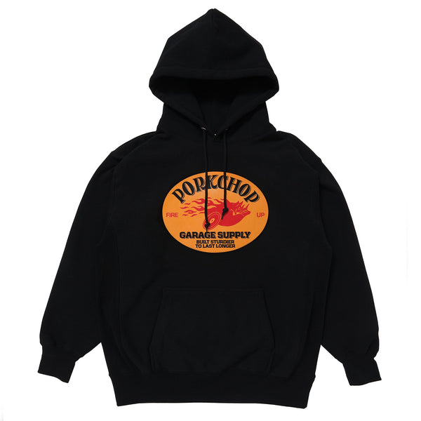 【PORKCHOP GARAGE SUPPLY|ポークチョップ ガレージ サプライ】FIRE UP HOODIE /ファイヤー アップ フーディー (BLACK) - STREAM【PORKCHOP GARAGE SUPPLY|ポークチョップ ガレージ サプライ】FIRE UP HOODIE /ファイヤー アップ フーディー (BLACK)STREAMM