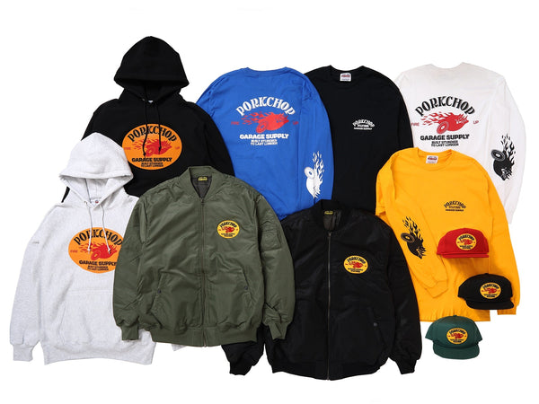 【PORKCHOP GARAGE SUPPLY|ポークチョップ ガレージ サプライ】FIRE UP MA - 1 JACKET/ファイヤー アップ MA - 1 JACKET(OLIVE) - STREAM【PORKCHOP GARAGE SUPPLY|ポークチョップ ガレージ サプライ】FIRE UP MA - 1 JACKET/ファイヤー アップ MA - 1 JACKET(OLIVE)STREAMM