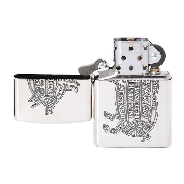 PORKCHOP GARAGE SUPPLY|
PORK ZIPPO 2025(SILVER)