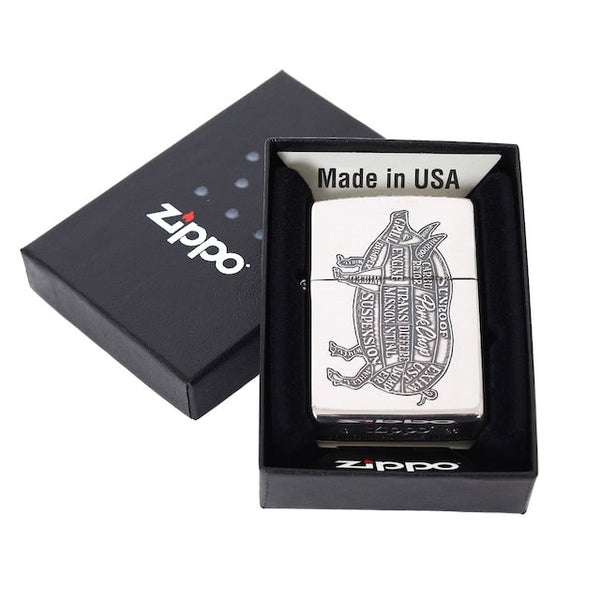 PORKCHOP GARAGE SUPPLY|
PORK ZIPPO 2025(SILVER)