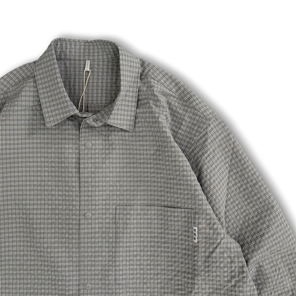 【迷迭香|マンネンロウ】PR CHECK SHIRT1/PR チェックシャツ1(OFF , GRY) 正規取扱店舗 公式オンライン通販 島根 松江 シアサッカーシャツ