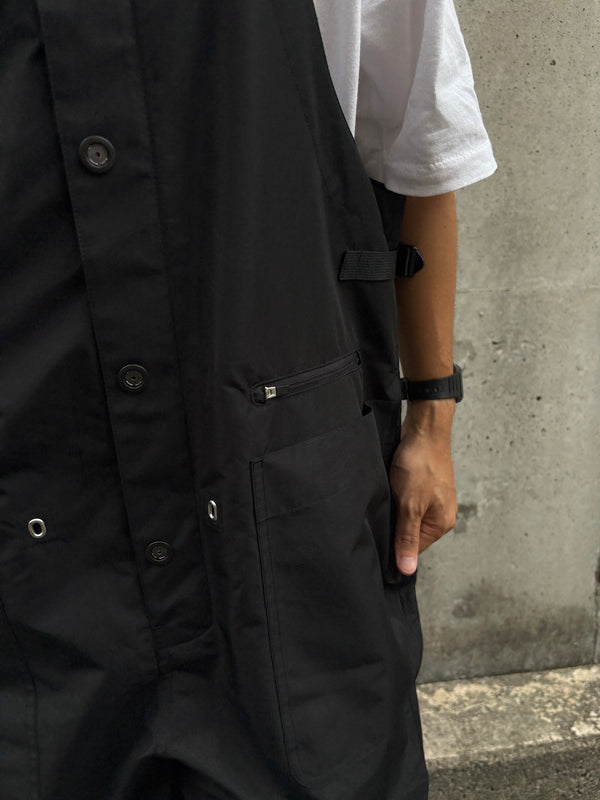 【RAJABROOKE|ラジャブルック】WATERPROOF OVERALL/ウォータープルーフ オーバーオール(BLACK)