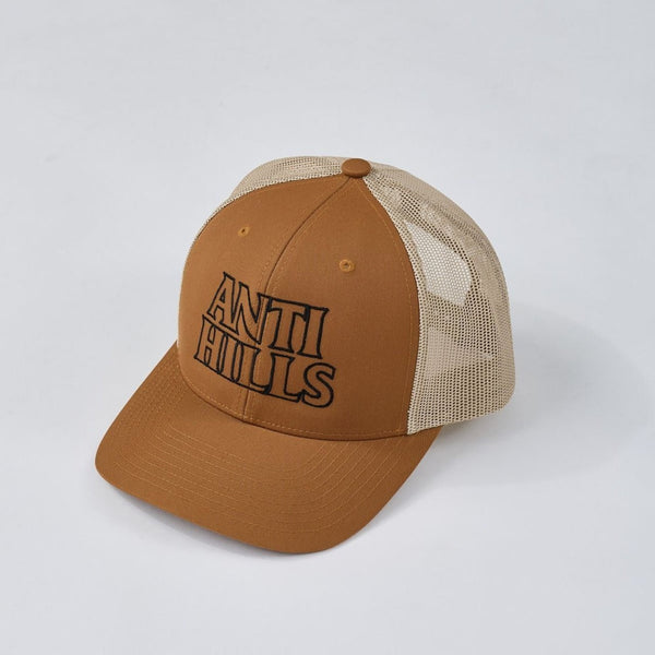 【SAVE SHOCK|セーブショック】ANTI HILLS TRUCKER MESH CAP/アンチヒルズ トラッカーメッシュキャップ(LIGHT BROWN , BLACK)