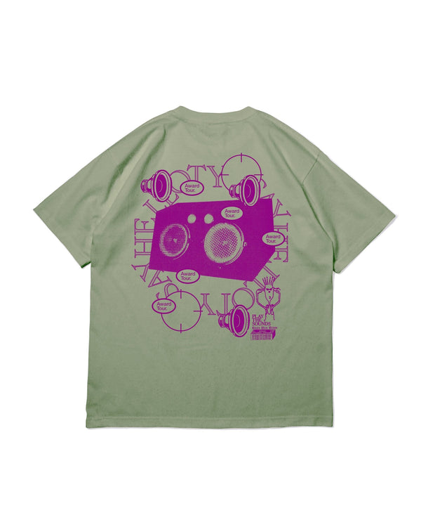 【SAYHELLO|セイハロー】AWORD TOUR TEE/アワールドツアーティー(WHITE , SMOKE GREEN) - STREAM【SAYHELLO|セイハロー】AWORD TOUR TEE/アワールドツアーティー(WHITE , SMOKE GREEN)STREAMSMOKE GREENS