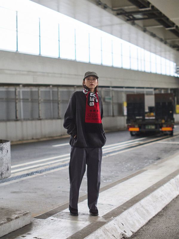 【SEDAN ALL - PURPOSE | セダンオールパーパス】FOOTBALL SCARF/フットボールスカーフ(RED) - STREAM【SEDAN ALL - PURPOSE | セダンオールパーパス】FOOTBALL SCARF/フットボールスカーフ(RED)STREAMONE SIZE