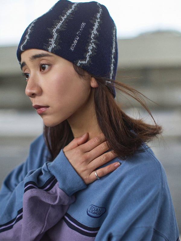 【SEDAN ALL - PURPOSE | セダンオールパーパス】THUNDER BEANIE/サンダービーニー(MID NIGTH THUNDER) - STREAM【SEDAN ALL - PURPOSE | セダンオールパーパス】THUNDER BEANIE/サンダービーニー(MID NIGTH THUNDER)STREAMONE SIZE