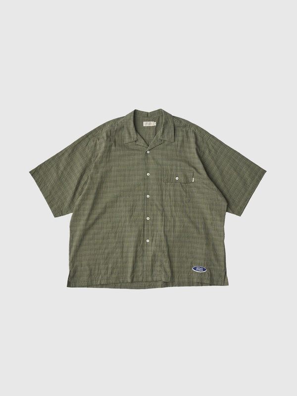 【SEDAN ALL - PURPOSE|セダンオールパーパス】DOBBY PLAID OPEN COLLAR S/S SHIRT/ドビープラッドオープンカラーS/Sシャツ(KHAKI BROWN , BLUE GREY , LIGHT OLIVE) - STREAM【SEDAN ALL - PURPOSE|セダンオールパーパス】DOBBY PLAID OPEN COLLAR S/S SHIRT/ドビープラッドオープンカラーS/Sシャツ(KHAKI BROWN , BLUE GREY , LIGHT OLIVE)STREAMLIGHT OLIVEM