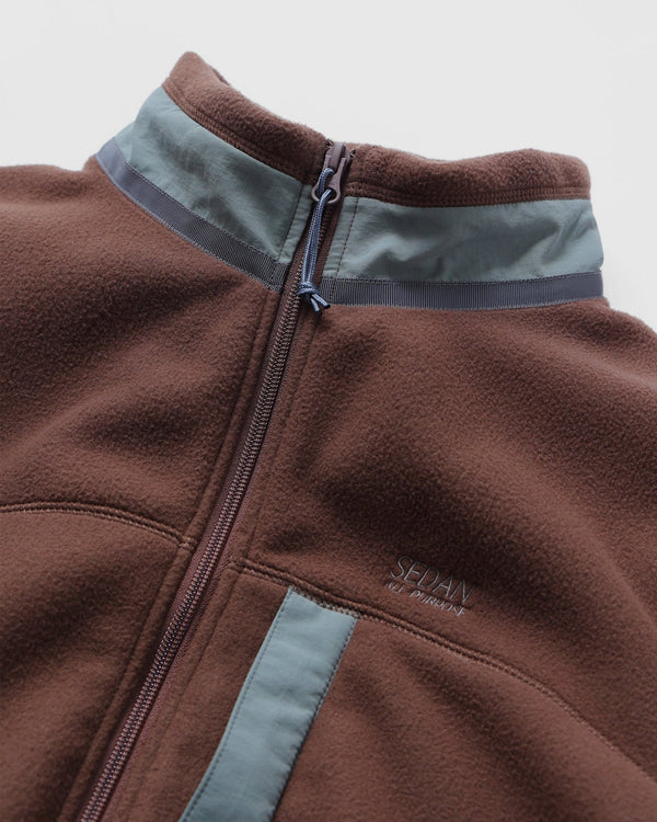 【SEDAN ALL - PURPOSE|セダンオールパーパス】FLEECE FULL ZIP JACKET/フリースフルジップジャケット(HUNTER GREEN , BROWN) - STREAM【SEDAN ALL - PURPOSE|セダンオールパーパス】FLEECE FULL ZIP JACKET/フリースフルジップジャケット(HUNTER GREEN , BROWN)STREAMBROWNM