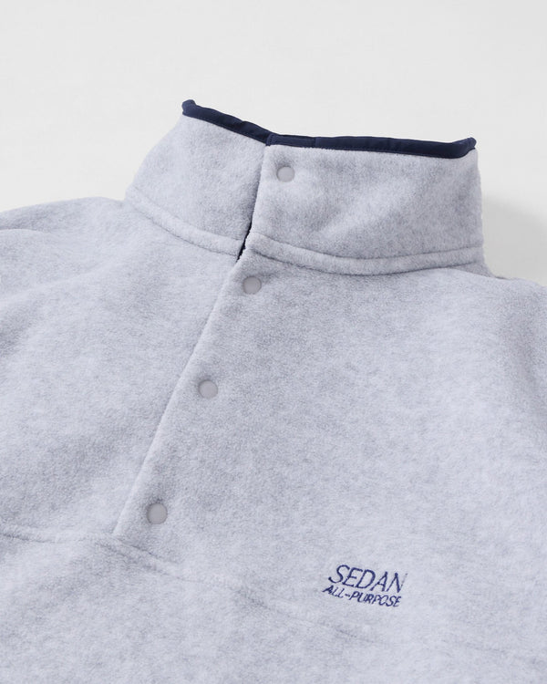 【SEDAN ALL - PURPOSE|セダンオールパーパス】FLEECE SNAP PULLOVER/フリーススナッププルオーバー(ASH , BROWN , BLACK) - STREAM