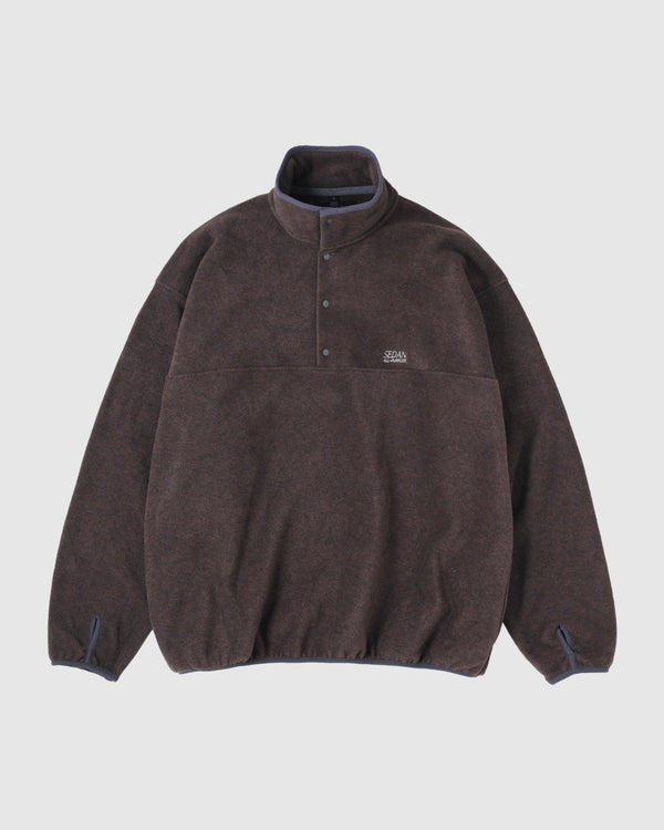 【SEDAN ALL - PURPOSE|セダンオールパーパス】FLEECE SNAP PULLOVER/フリーススナッププルオーバー(ASH , BROWN , BLACK) - STREAM