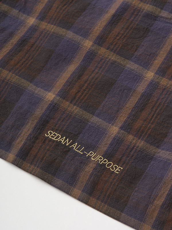 【SEDAN ALL - PURPOSE|セダンオールパーパス】PLAID HOODED SHIRT/プラッドフーデットシャツ(PURPLE BROWN) - STREAM【SEDAN ALL - PURPOSE|セダンオールパーパス】PLAID HOODED SHIRT/プラッドフーデットシャツ(PURPLE BROWN)STREAMM