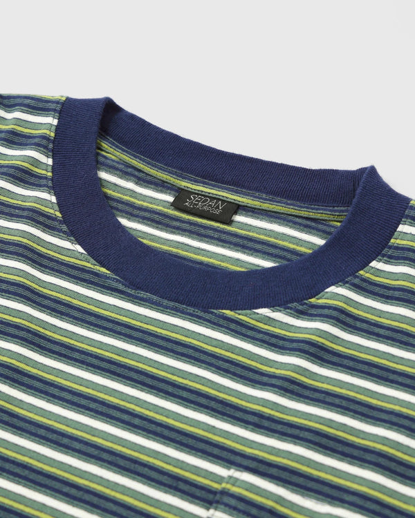 【SEDAN ALL - PURPOSE|セダンオールパーパス】STRIPED S/S TEE/ストライプ SS Tシャツ(OLIVE x NAVY) - STREAM【SEDAN ALL - PURPOSE|セダンオールパーパス】STRIPED S/S TEE/ストライプ SS Tシャツ(OLIVE x NAVY)STREAMOLIVE x NAVYL