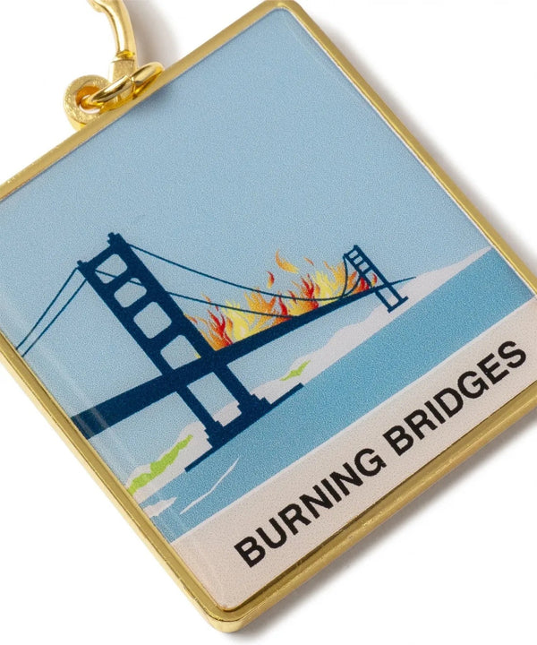 【SON OF THE CHEESE|サノバチーズ】BURNING BRIDGES KEY CHAIN/バーニング ブリッジーズ キーチェーン(GOLD) - STREAM【SON OF THE CHEESE|サノバチーズ】BURNING BRIDGES KEY CHAIN/バーニング ブリッジーズ キーチェーン(GOLD)STREAMONE SIZE