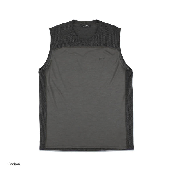 【STATIC|スタティック】CHORD WOOL SLEEVELESS/コードウールスリーブレス(CARBON, MAGMA , STEEL BLUE , TEAK) - STREAM【STATIC|スタティック】CHORD WOOL SLEEVELESS/コードウールスリーブレス(CARBON, MAGMA , STEEL BLUE , TEAK)STREAMCARBONM