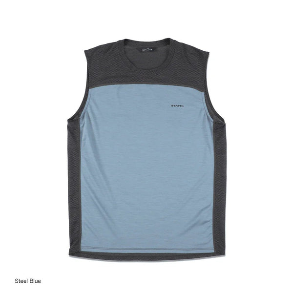 【STATIC|スタティック】CHORD WOOL SLEEVELESS/コードウールスリーブレス(CARBON, MAGMA , STEEL BLUE , TEAK) - STREAM【STATIC|スタティック】CHORD WOOL SLEEVELESS/コードウールスリーブレス(CARBON, MAGMA , STEEL BLUE , TEAK)STREAMSTEEL BLUEM