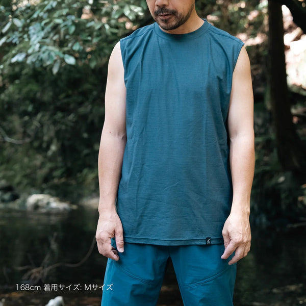 【STATIC|スタティック】RAW SLEEVELESS/ロー スリーブレス(DUSKY BLUE , SANDSTONE)