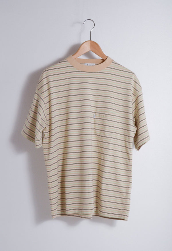 【tone|トーン】DOUBLE STITCH SS T SHIRT/ダブルステッチSSシャツ( BEIGE STRIPE) - STREAM【tone|トーン】DOUBLE STITCH SS T SHIRT/ダブルステッチSSシャツ( BEIGE STRIPE)STREAMM