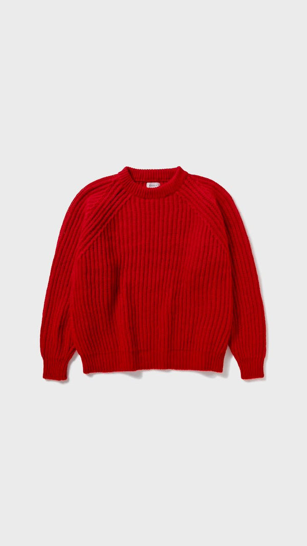 【TONE|トーン】FISHERMAN SWEATER/フッシャーマンセーター(RED)