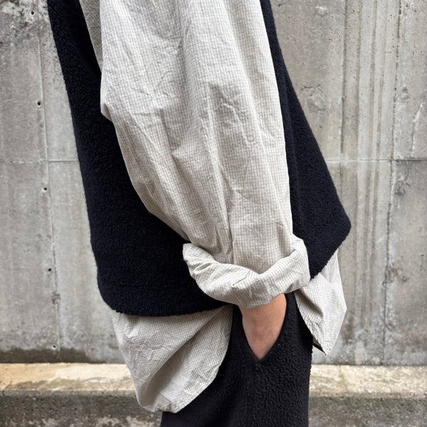 【TONE|トーン】RECYCLE WOOL BOA VEST/リサイクルウールボアベスト(NAVY) - STREAM【TONE|トーン】RECYCLE WOOL BOA VEST/リサイクルウールボアベスト(NAVY)STREAMNAVY1(S)