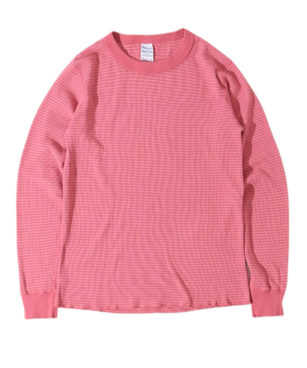 【WALLA WALLA SPORT|ワラワラスポーツ】STRIPE THERMAL CREW/ストライプサーマルクルー(BRICK , DARK INDIGO , OLD GREEN , DARK BROWN) - STREAM【WALLA WALLA SPORT|ワラワラスポーツ】STRIPE THERMAL CREW/ストライプサーマルクルー(BRICK , DARK INDIGO , OLD GREEN , DARK BROWN)STREAMBRICKS