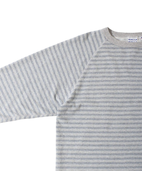 【WALLA WALLA SPORT|ワラワラスポーツ】U.S. MADE STRIPE LT TERRY CREW/U.S.メイドストライプライトテリークルー(H.GREY/NAVY) - STREAM【WALLA WALLA SPORT|ワラワラスポーツ】U.S. MADE STRIPE LT TERRY CREW/U.S.メイドストライプライトテリークルー(H.GREY/NAVY)STREAMH.GREY/NAVYM