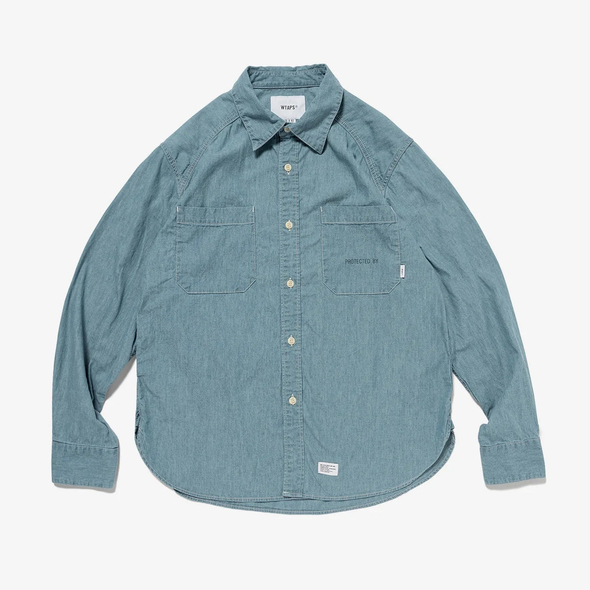 WTAPS CB COTTON CHAMBRAY INDIGO ロングスリーブシャツ – STREAM