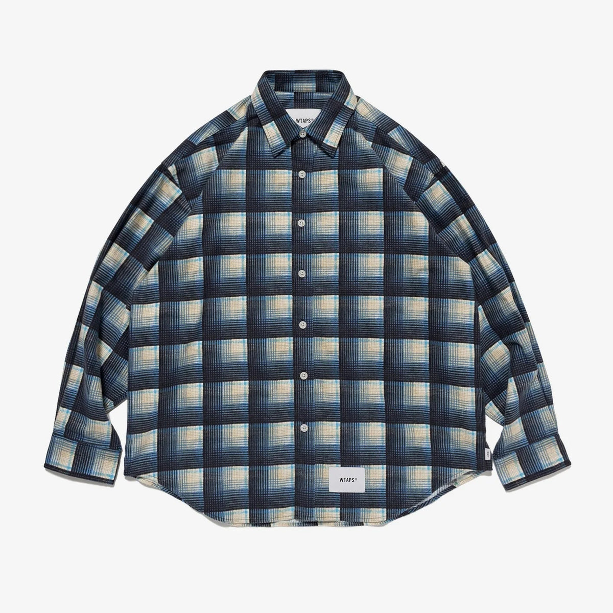 トップス WTAPS 26ss TXT 02 LS Cotton Flannel Blue WTAPSダブルタップスコットンフランネルシャツブルーでスタイリッシュ
