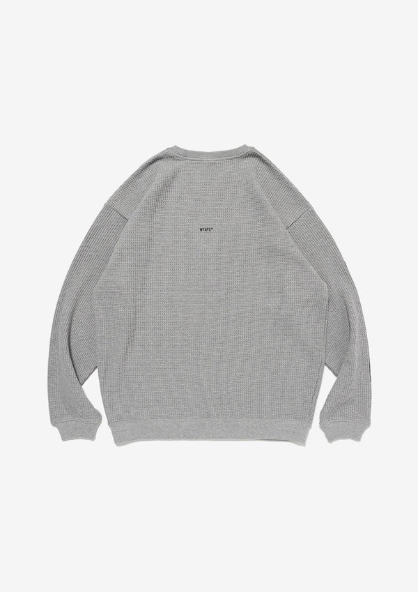 【WTAPS|ダブルタップス】WAFFLE RIBBED / LS / COTTON
厚手のコットンワッフル生地を使用したロングスリーブカットソー。
右袖にプリントモチーフ、バックに刺繍モチーフを配置。
FABRIC:コットン 100%
品番:262ATDT-CSM27
26AW