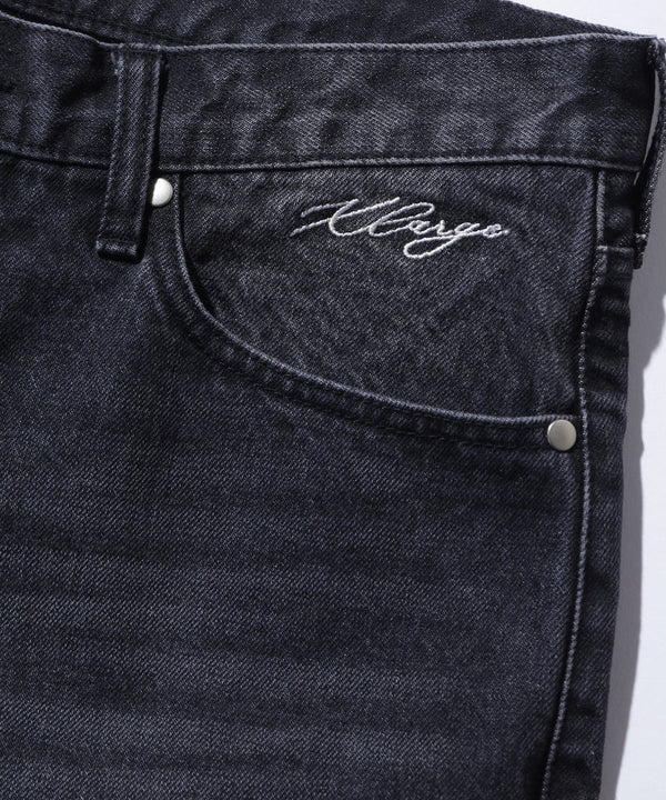 【X - LARGE|エクストララージ】FADED DENIM PANTS/フェイデッドデニムパツ(INDIGO , BLACK) - STREAM【X - LARGE|エクストララージ】FADED DENIM PANTS/フェイデッドデニムパツ(INDIGO , BLACK)STREAMBLACK30inch