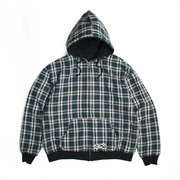 【YARDSALE|ヤードセール】REVERSIBLE FLANNEL HOODIE/リバーシブルフランネルフーディー (GREEN) - STREAM【YARDSALE|ヤードセール】REVERSIBLE FLANNEL HOODIE/リバーシブルフランネルフーディー (GREEN)STREAMGREENS