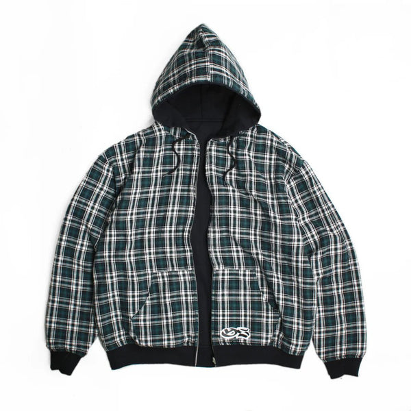 【YARDSALE|ヤードセール】REVERSIBLE FLANNEL HOODIE/リバーシブルフランネルフーディー (GREEN) - STREAM【YARDSALE|ヤードセール】REVERSIBLE FLANNEL HOODIE/リバーシブルフランネルフーディー (GREEN)STREAMGREENS
