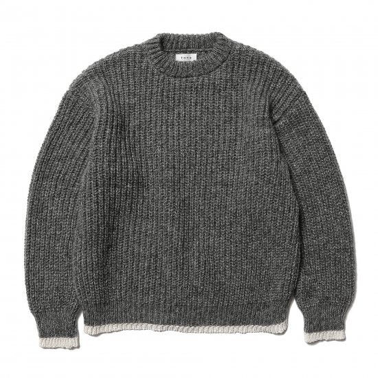 KID MOHAIR MIX SWEATER(CHACOAL)