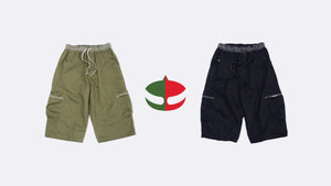 今年のトレンド膝下ショーツ"rajabrooke CHINO KARGO SHORT"