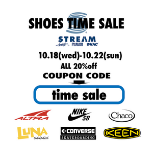 10/18(wed)-10.22(sun) SHOES TIME SALE !!