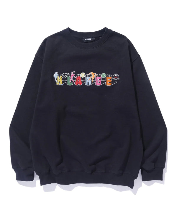 ODD MOTIFS CREWNECK SWEATSHIRT/ODDモティーフクルーネックスウェットシャツ(BLACK)