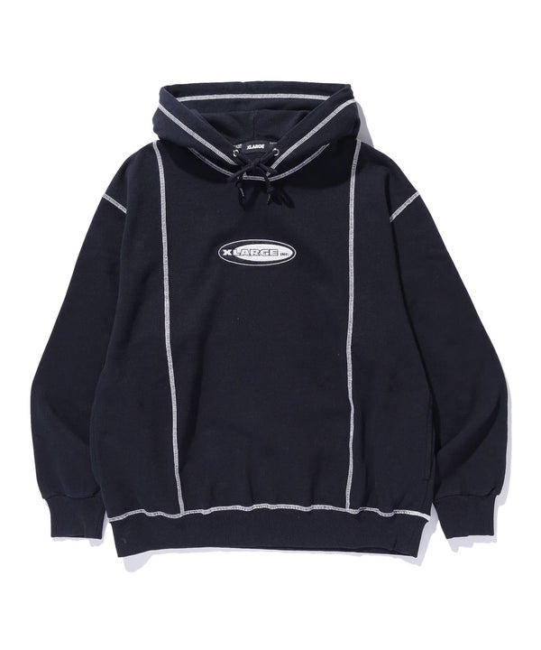 【X-LARGE|エクストララージ】OVAL LOGO PULLOVER HOODED SWEATSHIRT/オーバルロゴプルオーバーフーデッドスウェットシャツ(NAVY , BLACK)