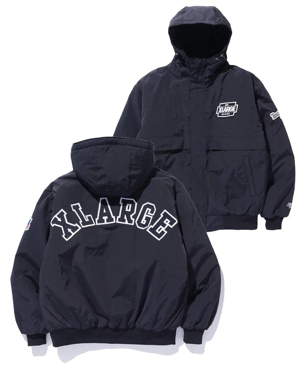 【X-LARGE|エクストララージ】NYLON PUFFER JACKET/ナイロンパファージャケット(CAMO , BLACK)