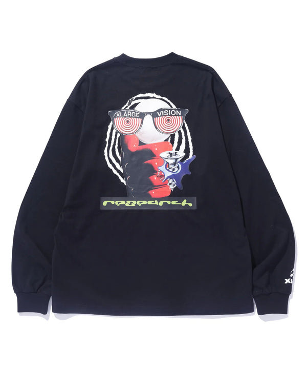 RESEARCH L/S TEE/リサーチロングスリーブティー(BLACK)