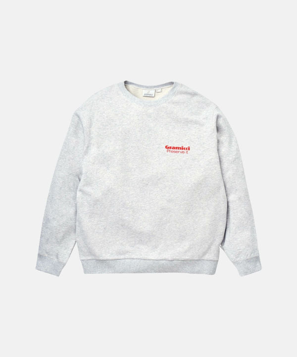 PRESERVE IT SWEATSHIRT/プリザーブイットスウェットシャツ(GREY HEATHER)