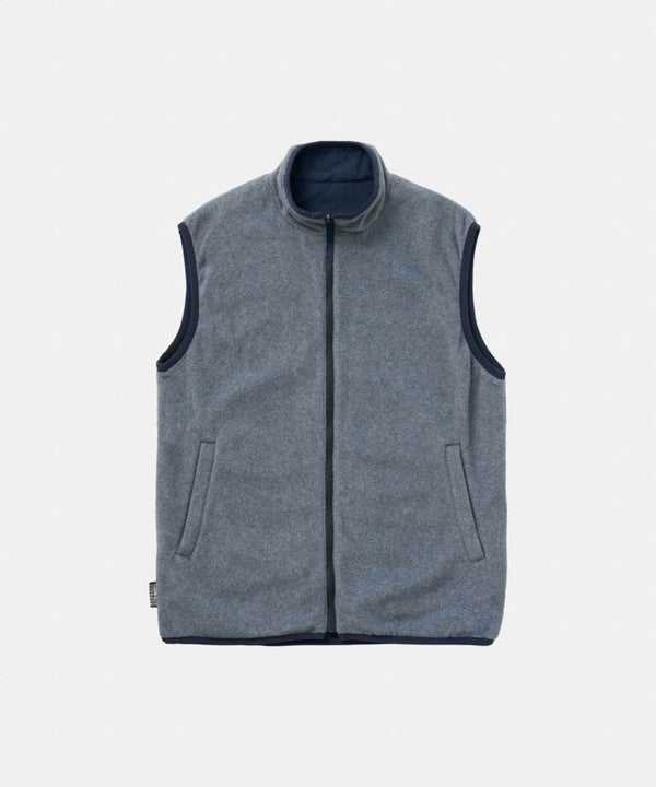 REVERSIBLE FLEECE VEST/リバーシブルフリースベスト(HEATHER CHARCOAL)