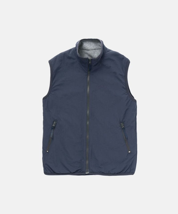 REVERSIBLE FLEECE VEST/リバーシブルフリースベスト(HEATHER CHARCOAL)