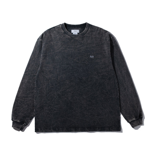 【ACY|エーシー】GDYE HEAVY WEIGHT L/S TEE/ガーメントダイ ヘビーウェイトLS Tシャツ(GRAY)