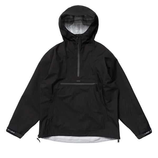 【LQQK STUDIO | ルックスタジオ】NYLON PULLOVER JACKET/ナイロンプルオーバージャケット(BLACK)