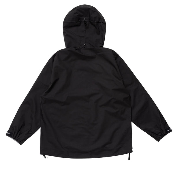 【LQQK STUDIO | ルックスタジオ】NYLON PULLOVER JACKET/ナイロンプルオーバージャケット(BLACK)