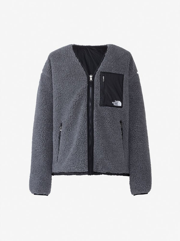 【THE NORTH FACE | ザノースフェイス】REVERSIBLE EXTREME PILE CARDIGAN/リバーシブルエクストリームパイルカーディガン(MK ミックスチャコールグレー×ブラック)