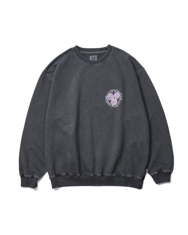 【SAYHELLO|セイハロー】SLAP LOGO CREW/スラップロゴクルー(PIGMENT BLACK)