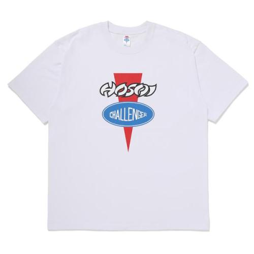 HOSOI x CHALLENGER FRONT LOGO S/S TEE(WHITE)