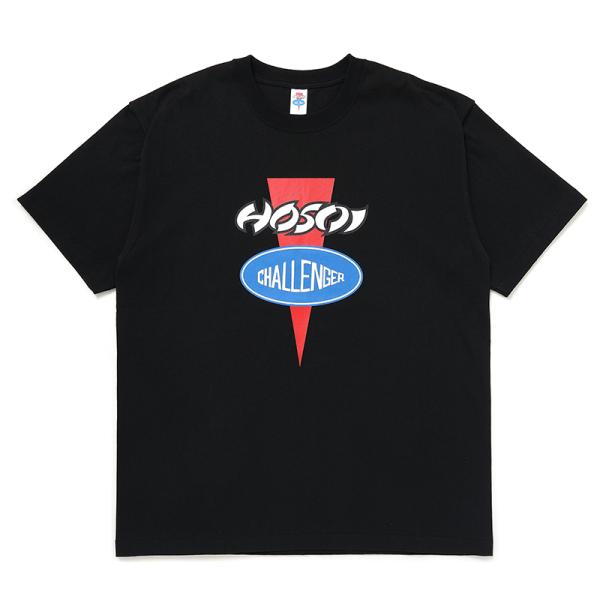 HOSOI x CHALLENGER FRONT LOGO S/S TEE(BLACK)