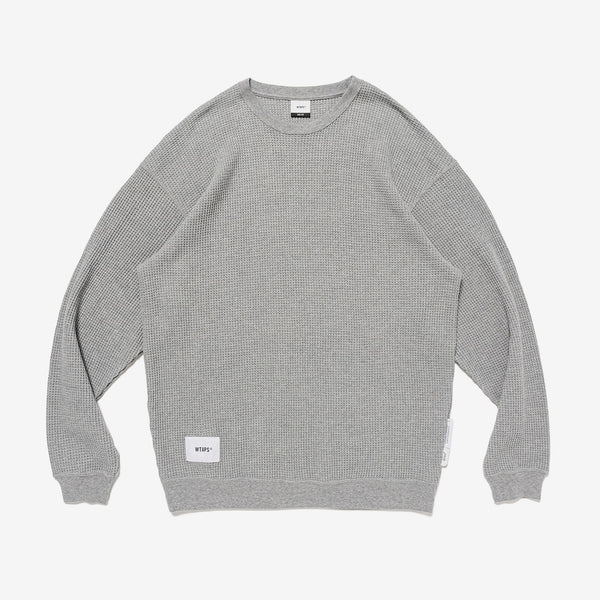 【WTAPS|ダブルタップス】WAFFLE / LS / COTTON /ワッフル/LS/コットン(ASH GRAY)