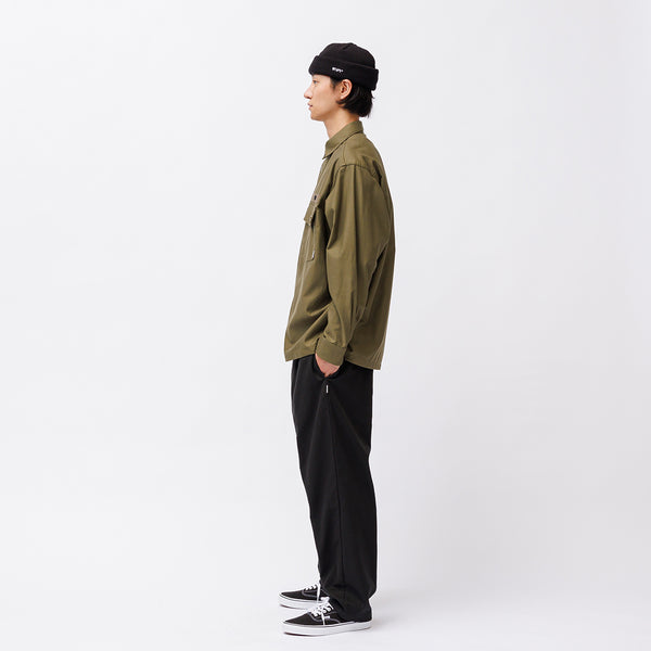 CBW / LS / COTTON. SATIN (OLIVE DRAB)